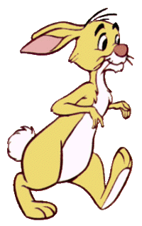 Rabbit is yellow and white